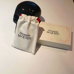 Alexander McQueen Black Zip Card Holder
